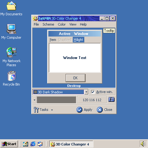 Advanced color selections/element list demo